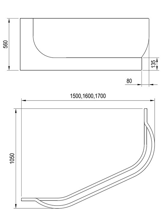 Панель фронтальная A ARC 170x105
