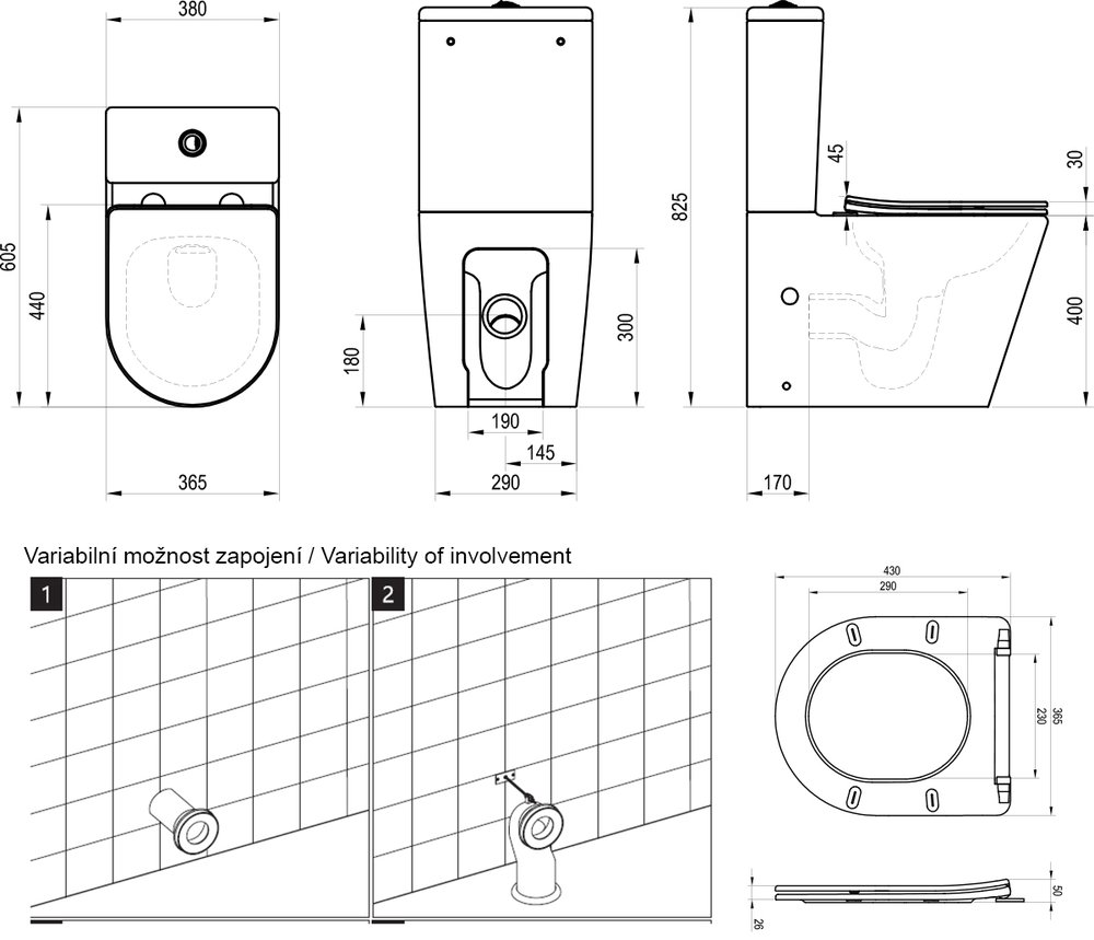WC kombi Elegant RimOff наборе